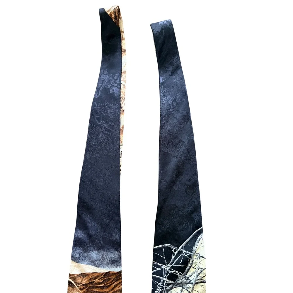 Endangered Species John Dawson Silk Tie Lot Cougars Siberian‎ Tiger Vintage 1993